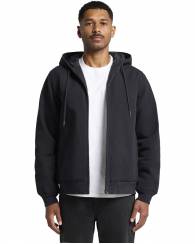 Canvas Bomber Hood Jacket, Mens
